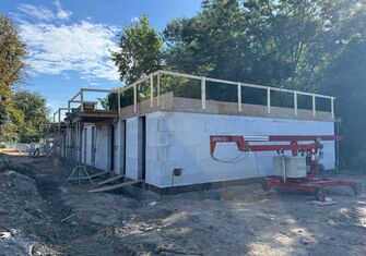 Construction of the Byty Borovského project is progressing at a rapid pace.