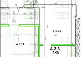 Možnost dispozičních změn u vybraných bytů 2+kk na 3+kk v ceně bytu 2+kk