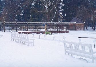 Sousední park Kumpánova zahrada v zimě